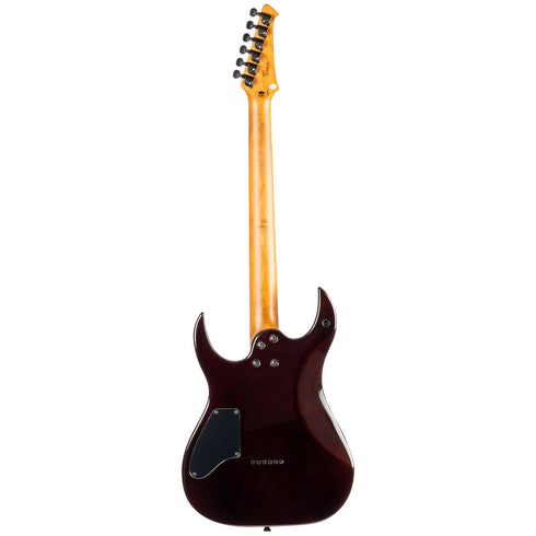 Spira Guitars S-450 TPP  Spalted Maple Top Electric Guitar, Roasted Maple Neck - Trans Purple